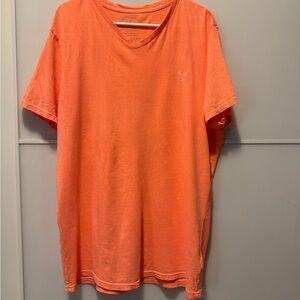A&E 🦅 Men’s Neon Orange Soft VNeck TShirt
